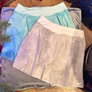 Nike Light Blue and Gray Tennis Skirt Set